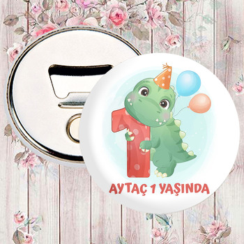 1 Yaş Dinazor Temalı Magnet Açacak