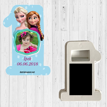 1.Yaşa Özel Frozen Prenses Temalı Doğum Günü Magnet Açacak