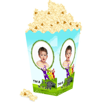 Teletabiler Temalı Popcorn Kutusu