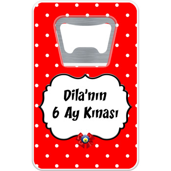 6 Ay Kınası Temalı Dikdörtgen Magnet Açacak