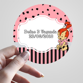 Pembe Çakıl Temalı Sticker