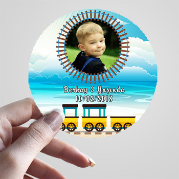 Tren Temalı Resimli Sticker