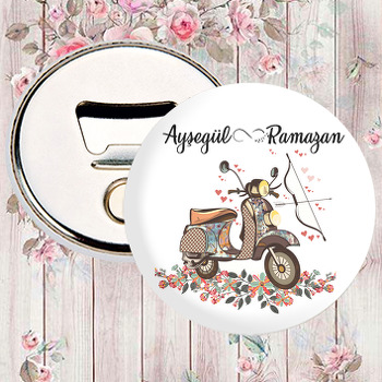 Motorsiklet Temalı Söz & Nişan & Nikah Magnet Açacak