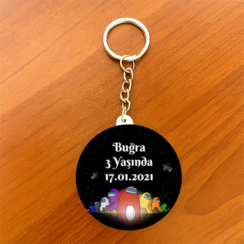 Among Us Temalı Daire Plastik Magnet