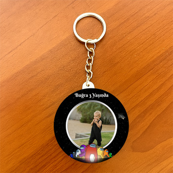 Among Us Temalı Resimli Daire Plastik Magnet