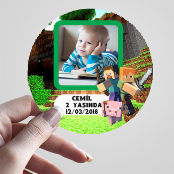 Minecraft Temalı Resimli Sticker