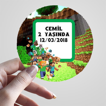 Minecraft Temalı Sticker