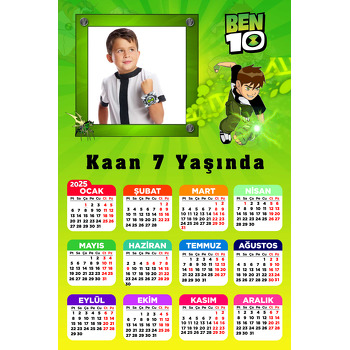 Ben 10 Temalı Takvim Magnet