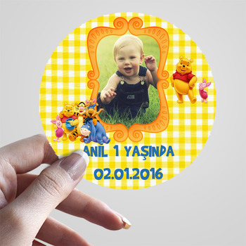 Winnie The Pooh Temalı Resimli Sticker