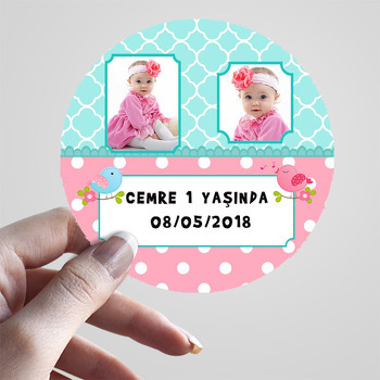 Sevimli Kuşlar Temalı Resimli Sticker