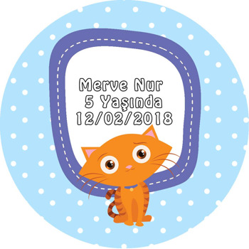 Sevimli Kedi Temalı Sticker