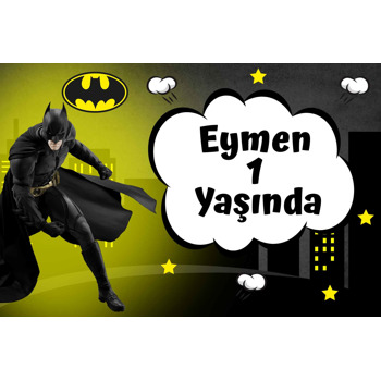 Batman ile Gotham Şehri Temalı Doğum Günü Magnet