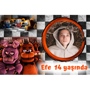 Five Nights At Freddys Temalı Doğum Günü Afiş