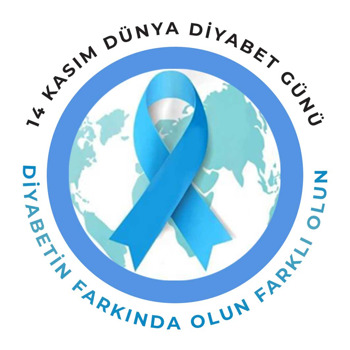 Dünya Diyabet Günü Mavi Kurdele Temalı Sticker