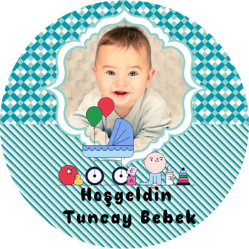 Oyuncak Temalı Hoşgeldin Bebek Akrilik Daire Magnet