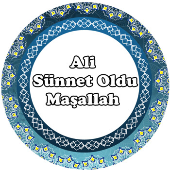 Lacivert Sünnet Temalı Akrilik Daire Magnet