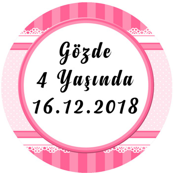 Pink Ribbon  Temalı Akrilik Daire Magnet