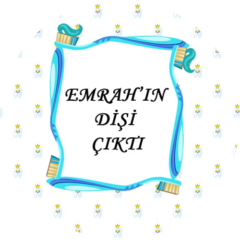 Diş Fırçası Temalı Akrilik Daire Magnet