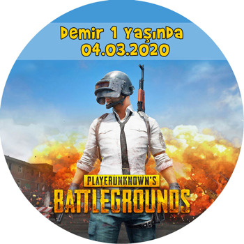 Pubg Temalı Akrilik Daire Magnet