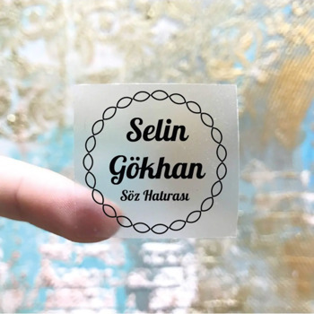 Şeffaf Kare Sticker