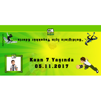 Ben 10 Temalı Hediye Paket Başlığı