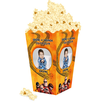 İnanılmaz Aile Temalı Popcorn Kutusu