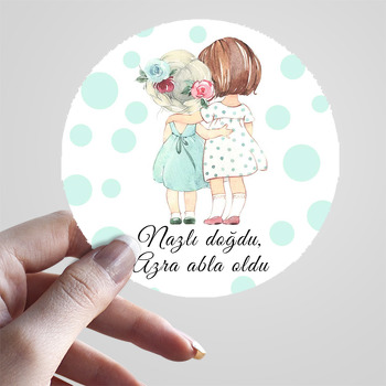 Abla ile Kız Kardeş Sevgisi Temalı Sticker