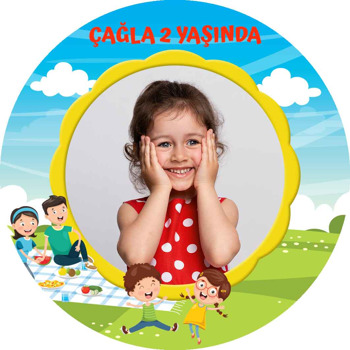 Aile ile Piknik Temalı Sticker