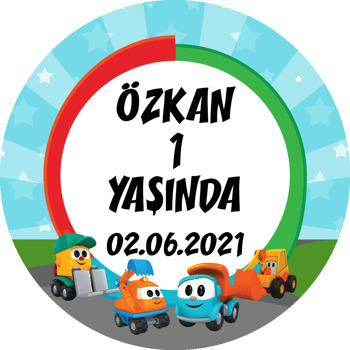 Akıllı Kamyon Leo ile Arkadaşları Temalı Sticker