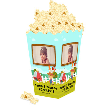 Ali Baba ve Çiftlik Temalı Temalı Popcorn Kutusu