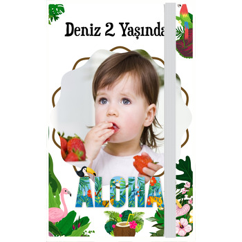 Aloha Temalı Doğum Günü Kişiye Anı Özel Defter