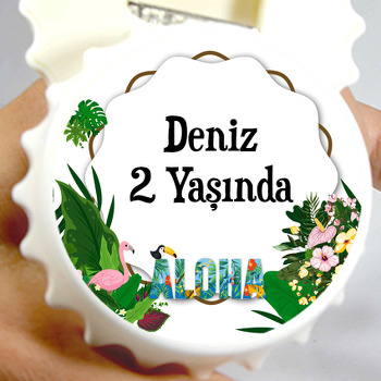 Aloha Temalı Kapak Şekilli Magnet Açacak