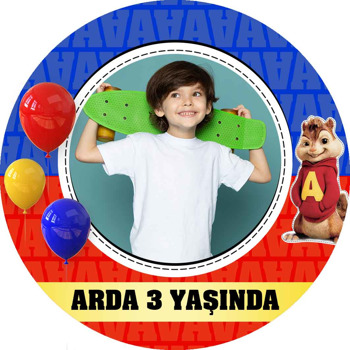 Alvin ile Balonlar Temalı Sticker