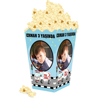 Ambulans Temalı Popcorn Kutusu