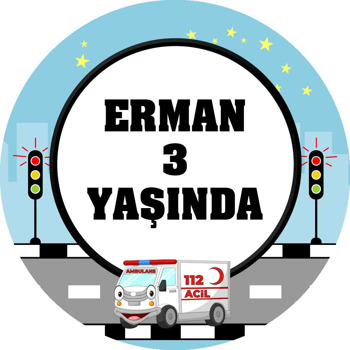 Ambulans Temalı Sticker