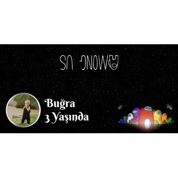 Among Us Temalı Hediye Paket Başlığı