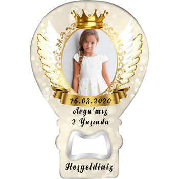 Angel Wings Temalı Resimli Balon Magnet Açacak