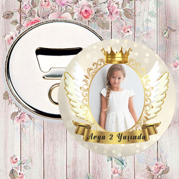 Angel Wings Temalı Resimli Magnet Açacak