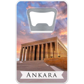 Ankara Anıtkabir ile Şehirler Temalı Dikdörtgen Magnet Açacak