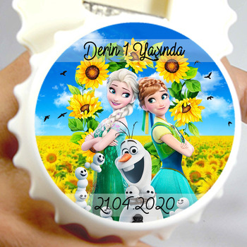 Anna Ve Elsa Temalı Kapak Şekilli Magnet Açacak