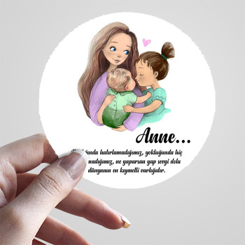 Anne ile Abla Kardeş Temalı Sticker