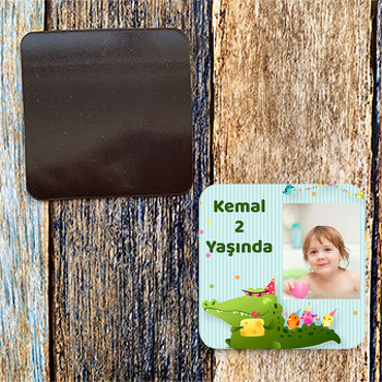 Anne Timsah Temalı Kare Magnet