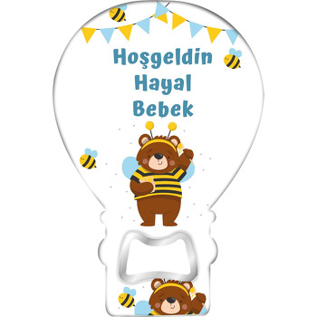 Arı Kostümlü Ayıcık Temalı Balon Magnet Açacak