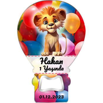 Aslan ile Balon Fon Temalı Balon Magnet Açacak