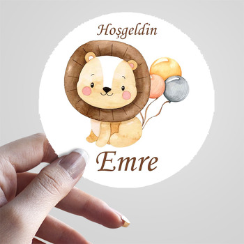 Aslan ile Soft Balonlar Temalı Sticker