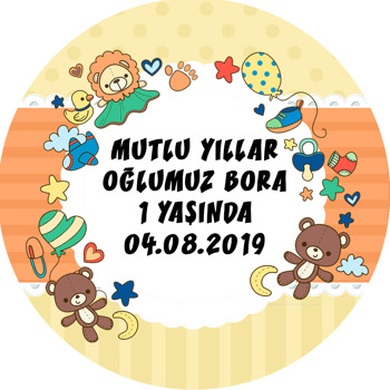 Aslan Ve Ayıcık Temalı Sticker