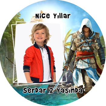 Assasins Creed Temalı Resimli Sticker