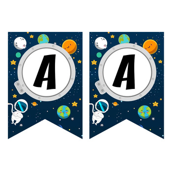 Astronot Temalı Flama Banner