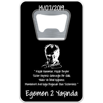 Atatürk Temalı Dikdörtgen Magnet Açacak