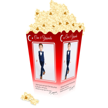 Atatürk ve Bayrak Temalı Popcorn Kutusu